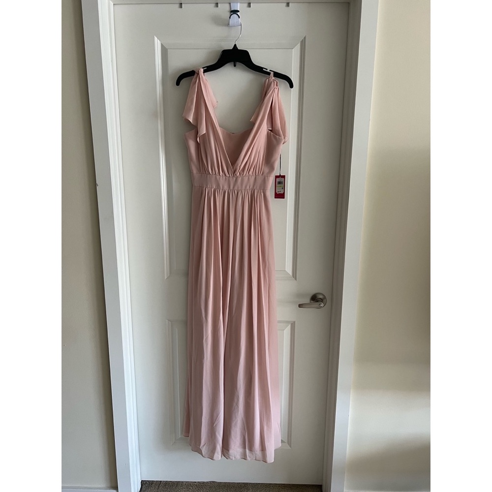 Vince Camuto  Light Pink Chiffon Floor Length Gown